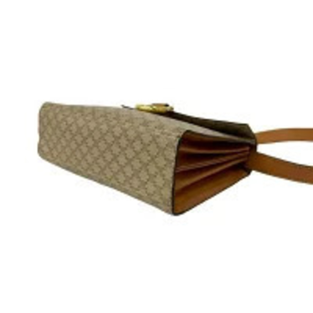 Celine Macadam Blazon Triomphe Leather Shoulder Bag Pouch Clutch Brown - Picture 8 of 10